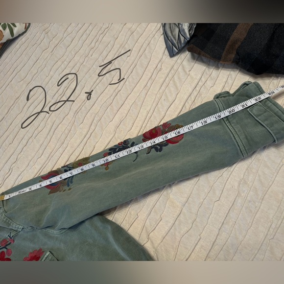Billy T Green Jean Denim Floral Embroidered Butterfly Jacket Size XL - Picture 10 of 12